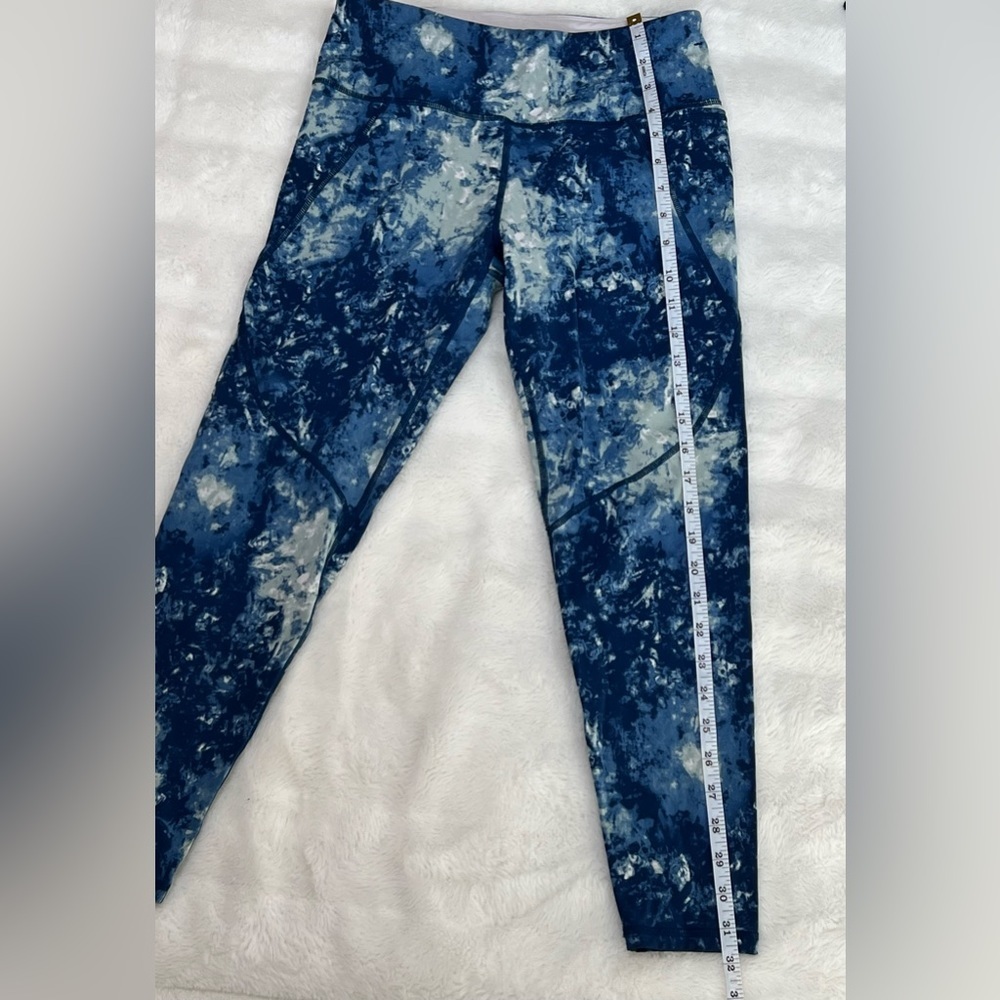 Sweaty Betty Leggings The Power 7/8 Length 27” Tie Dye Blue S - Picture 5 of 8